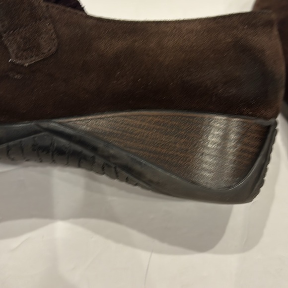 Aquatalia suede brown slide on wedge‎ loafer shoes size 7.5 - Picture 13 of 17